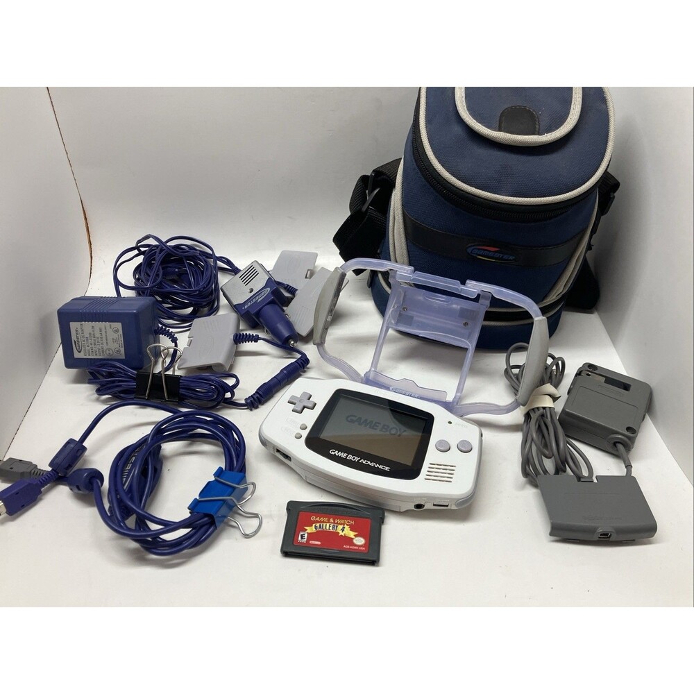 Gameboy Advance AGB-001 White With Gamester Bundle